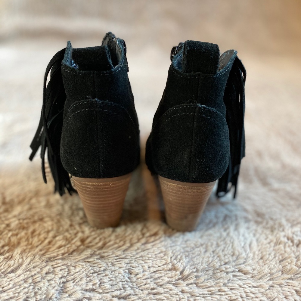 Steve Madden Cian Western Suede Fringe Booties - Picture 5 of 8